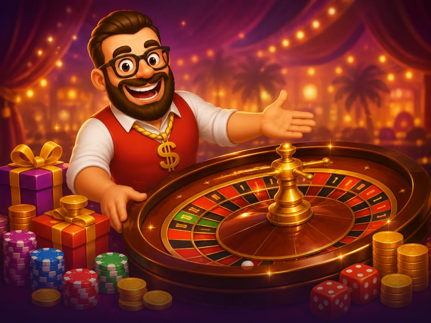 Casino Chips Roulette Showcase
